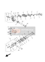 B65E21560000, Shaft, Rocker 2, Yamaha, 1